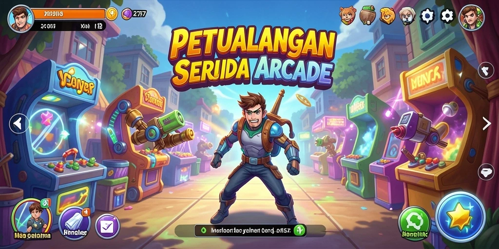 Tampilan permainan 2757 dengan aksi Arcade yang seru.