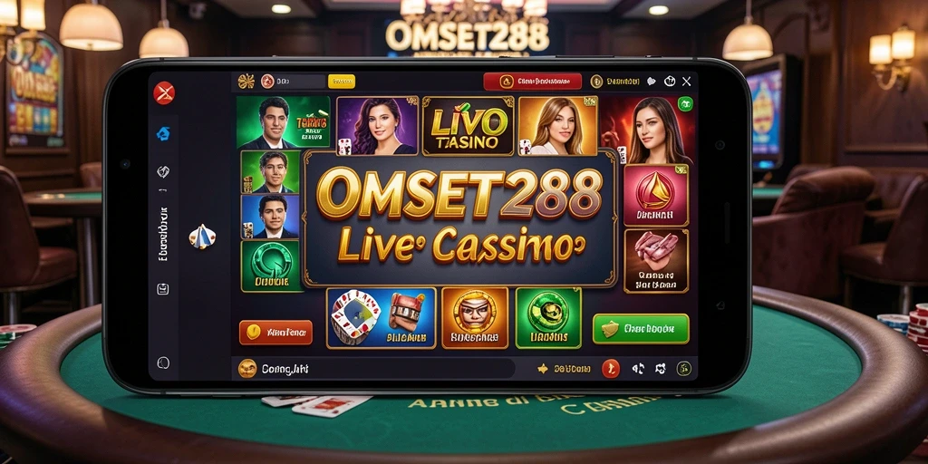 Screenshot gameplay OMSET288 yang menarik dengan dealer langsung.
