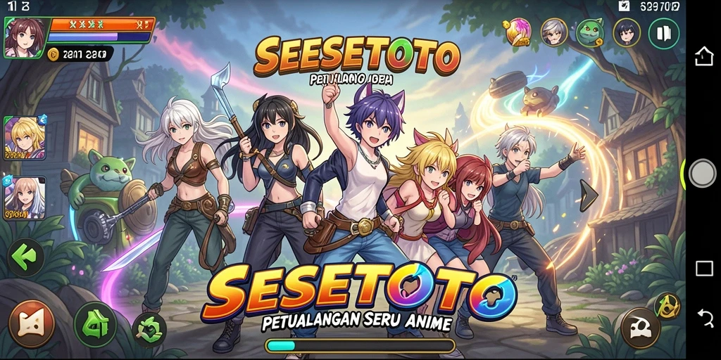 Tampilan luar biasa dari gameplay SESETOTO dengan karakter menarik.